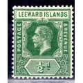 LEEWARD ISLANDS 1912-22 KGV 1/2d DEEP GREEN MM. SG 47a. CAT 8 POUNDS. (2018)