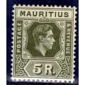 MAURITIUS 1938 DEFIN 5R MOUNTED MINT. SG 262a. CAT 38 POUNDS.