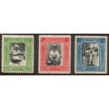 Jamaica 1923 child welfare set of 3 mounted mint. SG 107-107c. Cat £25. (2018)