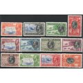 Cayman Islands 1935 KGV definitive set of 12 fine lmm. SG 96-107. CAT £200. (2018)