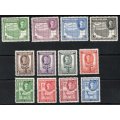 Somaliland 1942 KGVI definitive set of 12 mounted mint. SG 105-116. Cat £48 (2018)