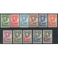 Bechuanaland 1938 KGVI definitive set of 11 very fine mint. SG 118-128. Cat £110 (2018)