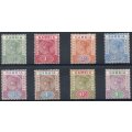 Gambia 1898-1902 QV definitive set of 8 lightly mounted & mounted mint. SG 37-44. CAT £130 (2018)