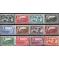 Montserrat 1938-48 KGVI definitive set of 12 very fine umm/lmm. SG 101a-112. Cat £110. (2018)