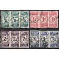 South Africa 1943-44 postage due set of 4 units very fine used. SG D30-D33.