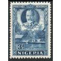 Nigeria 1936 KGV defin 3d blue mounted mint. SG 38. Cat £2 (2018)