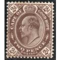 Cape of Good Hope 1902 KEVII definitive 2d brown mounted mint. SG 72. Cat £23 (2018)