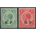 Tanganyika Nyasaland-Rhodesian Force 1916 ½d & 1d very fine mounted mint. SG N1 & N2. Cat £3 (2018)