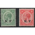 Tanganyika Nyasaland-Rhodesian Force 1916 ½d & 1d very fine mm & umm. SG N1 & N2. Cat £3 (2018)