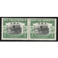 South West Africa 1927-30 Pictorials of SA ovpt S.W.A. 5/- black and green mm pair SACC 89 Cat R2500