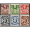Great Britain 1939-48 KGVI set of 6 superb unmounted mint. SG 476-478c. Cat £425 (2018)