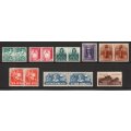 South Africa 1941-42 Large War set of 8 (6 pairs and 2 singles) unmounted mint. Cat R945 (2019-20)