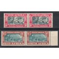 South Africa 1938 Voortrekker Commemoration set of 2 pairs umm. SACC 81-83. Cat R230. (2019-20)