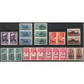 South West Africa 1943-44 small war set of 8 units + 1d shade lmm. SACC 149-157. Cat R516.