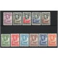 Bechuanaland 1938 KGVI defin set of 11 very fine lightly mounted mint. SG 118-128. Cat £110 (2018)