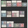 Gambia 1938 KGVI definitive part set of 13 lightly mounted mint. SG 150-159. Cat £106,65 (2018)