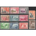 Gold Coast 1948 definitive short set of 11 mounted mint. (½d - 5/-) SG 135-145. Cat £73 (2018)