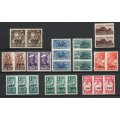 South West Africa 1943-44 Small War Effort part set of 8 units and 1/3d lmm. SACC 149-156 and 158.