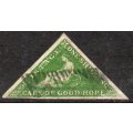 Cape of Good Hope 1855-63 1/- bright yellow-green used with 3 margins. SACC 8. Cat R15000. (2023)