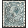 Great Britain 1912-24 KGV Defin 4d deep grey-green and grey-green. SG 378 and SG 379. Cat £27 (2022)