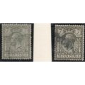 Great Britain 1912-24 KGV Definitive 7d olive and bronze-green vfu. SG 387-388. Cat £35 (2022)