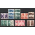 South Africa 1942-44 Small War set of 8 units mounted mint. SG 97-104. Cat £50 (2022)