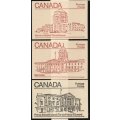 Canada 1982 Provincial Legislature Cover Booklets x 3. SG SB89, SB91. Cat £8 (2012)