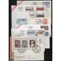Austria 1971-79 First Day Covers x 5 and 1 First Flight Airmail cover. Cat £11 (2013)