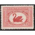 Australia 1929 `Western Australia Centenary` 1½d with variety mounted mint. SG 116a. Cat £60 (2022)