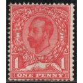Great Britain 1912 KGV Definitive 1d scarlet watermark inverted lmm. SG 336wi. Cat £30 (2022)