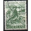 Netherlands 1950 Cultural Relief Fund 4c + 2c very fine used. SG 714. Cat £17 (2013)