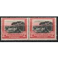 South Africa 1927 London Pictorial 3d pair lightly mounted mint. SACC 34. Cat R300 (2023-25)