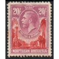 Northern Rhodesia 1925 Definitive 20/- fiscally used. SG 17. Cat £400 (2022)