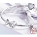 S295 Family Forever Infinity Charm fits Pandora Snake Chain Bracelet