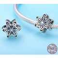 S925 Openwork Snow Flake Charm fits Pandora Bracelets