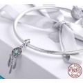 S925 Colourful Dream Catcher Dangling Charm fits Pandora Snake Chain Bracelet