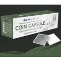 Box of 20 Square Coin Holders Coin Capsules Size D 17/22/27/32/37mm