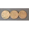 Coin Great Britain Queen Victoria x 3 used