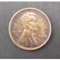 Coin USA - Lincoln Wheat Penny - 1919s - fine