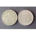 Coin UK 2 x Shillings 1947/1963 VF