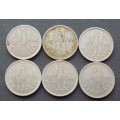 Coin Rhodesia 1968 3D x 6 EF