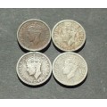 Coin Southern Rhodesia 6D x 4 fine