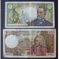 Banknotes France 5/10 Francs 1969/7 fine
