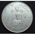 Coin - India 1 Rupee Mahatma Ghandi 1948 - VF