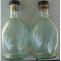 Glass Bottles x 2 Half - Vintage
