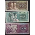Banknotes - China 1/2/5 Jiao