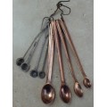 Vintage Measuring Spoon Set - Copper