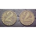 Coin - Hungary - 2 Forint x 2