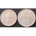 Coin - India 1 Rupee - x 2