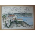 Painting/Sketch - Greece - Corfu Island - Vintage